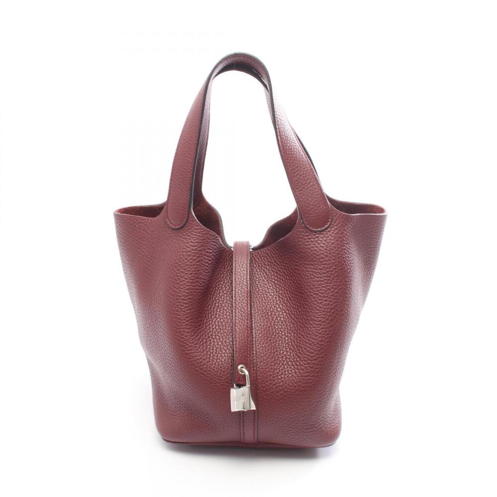 Hermes Picotin Lock MM Rouge H Handbag, Taurillon Clemence Leather, Women's, ...